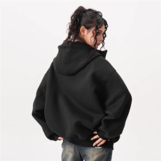 得物品质秋冬款男女连帽卫衣加绒加厚宽松保暖夹克外套WY49P75，男装夹克，星座1013-1