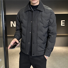 现货主推翻领灰鸭绒轻薄简约麦穗羽绒服外套YR121P155，男装羽绒服，电商B226-2（原B217-2）