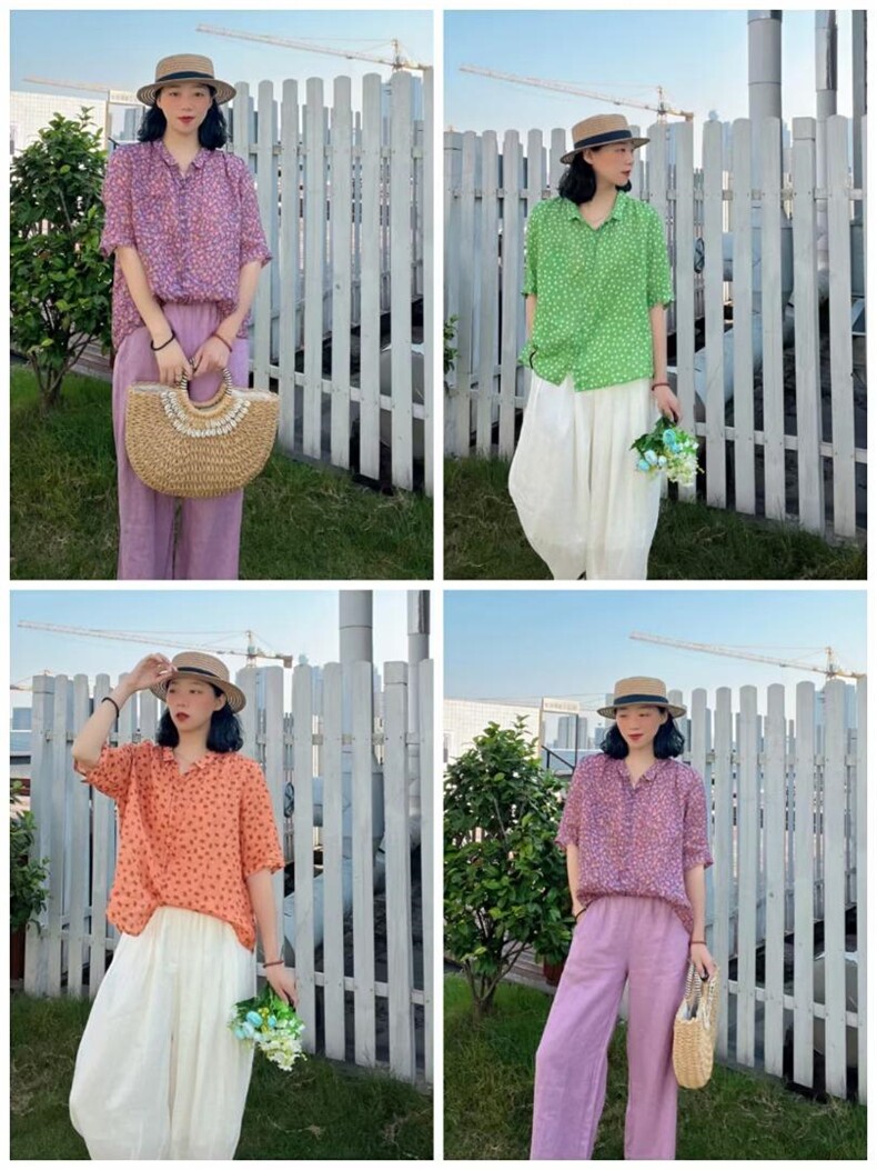 纯苎连衣裙小衫裤子裙子衬衣 时尚风 风淑女风休闲风，女装连衣裙，川哲