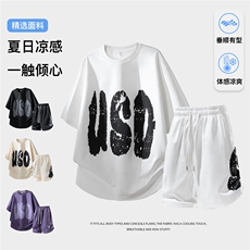 夏季短袖短裤运动套装TZ888116特P45控88，男装牛仔裤，电商A309