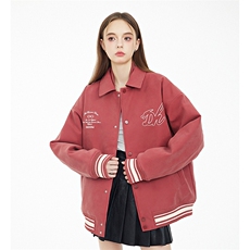 现货三色字母PU皮棒球服外套秋冬棉服带帽可拆卸，男装棉衣，电商A105