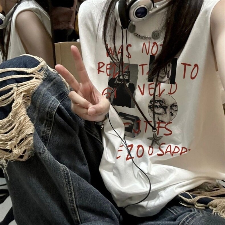 TB0665-P30男女同款可搭情侣宽松大码背心美式纯棉印花,男装背心/马甲,星座617A-2