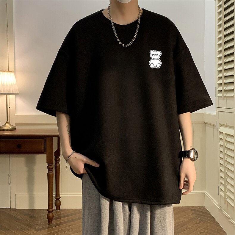 麂皮绒短袖t恤男大码半袖男 JD82292-P25图片