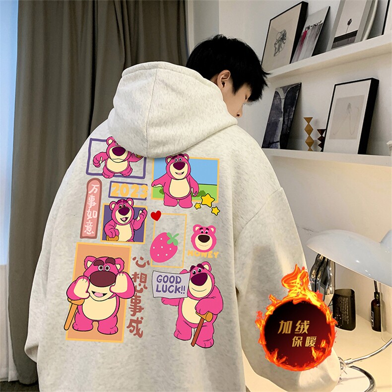 直播品质500克重磅秋冬美式加绒加厚卫衣外套H1377常规P35加绒P40,男装卫衣,电商A486