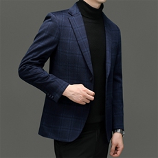 CK5777钱塘2020-2商务休闲简约冬季厚款中年男士毛呢外套P370，男装毛呢大衣，钱塘207-2
