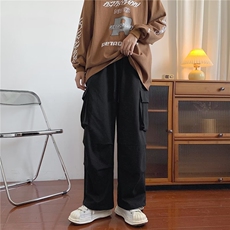 潮牌日系纯色工装裤男女嘻哈宽松百搭高街休闲束脚裤潮GK530-P43，男装休闲裤，星座1008-1