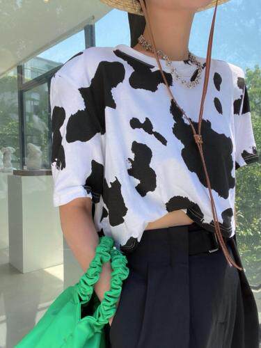 夏季新款奶牛T，女装，MAIDEN