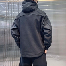 W9152-P68网图现货春季新款大口袋工装拉链套头连帽卫衣夹克，男装夹克，星座1608-2