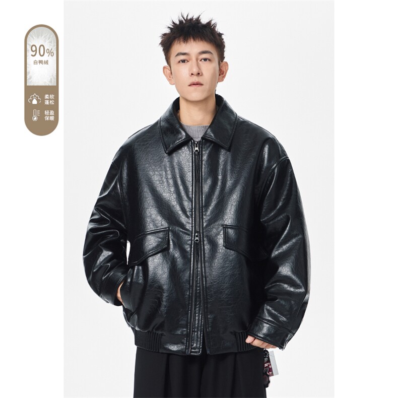 2025冬季新款港风无影墙大码90%白鸭绒羽绒服M-4X6602-特P259，男装羽绒服，电商A022