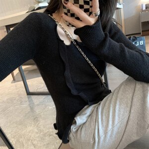 木耳边针织图片