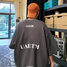抖音得物二开现货220克夏装重磅美式高街宽松短袖t恤MT174，男装T恤，电商A486-1