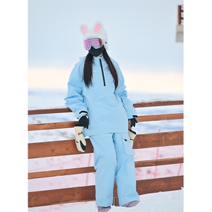 春季防风防水俩件套装滑雪服套装情侣款登山服保暖外套TZ033-P220图片
