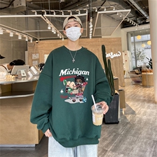 特P25控48秋冬新款男士圆领卫衣宽松休闲日常百搭上衣WQ2443，男装卫衣，电商B370