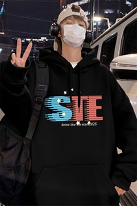 CM119卫衣男秋冬新款休闲美式外套ins宽松重磅纯棉大码长袖帽衫图片