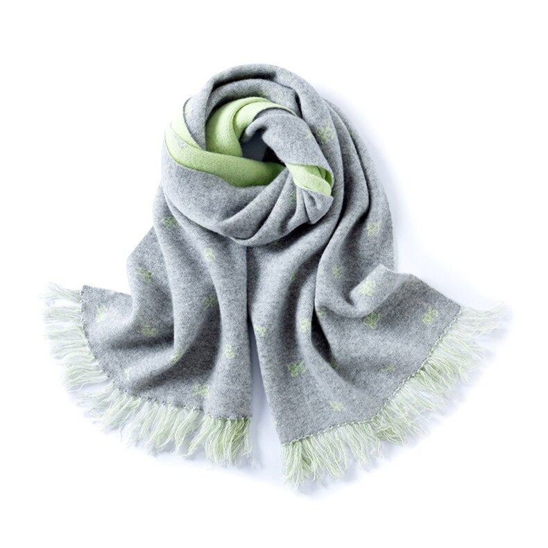 2025年时尚百搭休闲提花围巾，围巾，暖习羊绒