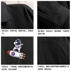 CS15158-P38加绒款-P48长袖衬衫男士大码宽松衬衣男寸衫砖墙，男装衬衫，电商A040A