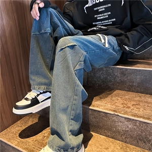 K1225-p38-控68 oversize cleanfit黄泥牛仔裤直筒裤老爹裤长裤图片
