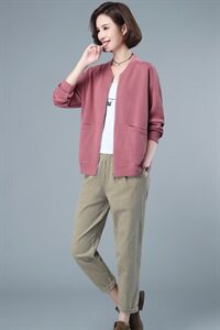 2021年秋季新款 套装/套裙长袖开衫外套休闲裤两件套图片