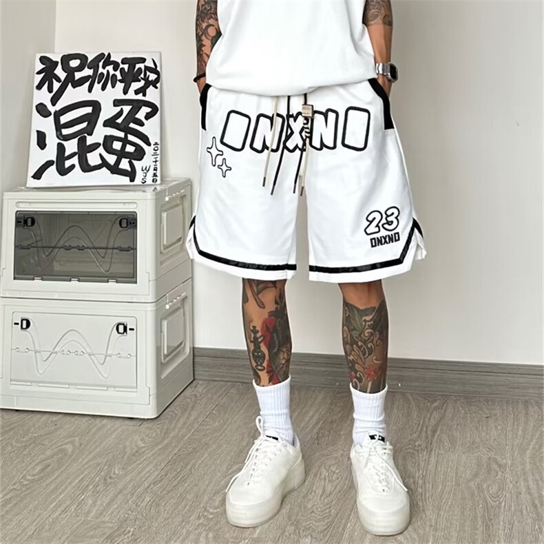 美式短裤男夏季高街潮牌痞帅篮球运动裤衩休闲五分中裤QD762-P35,男装牛仔裤,星座1008-1