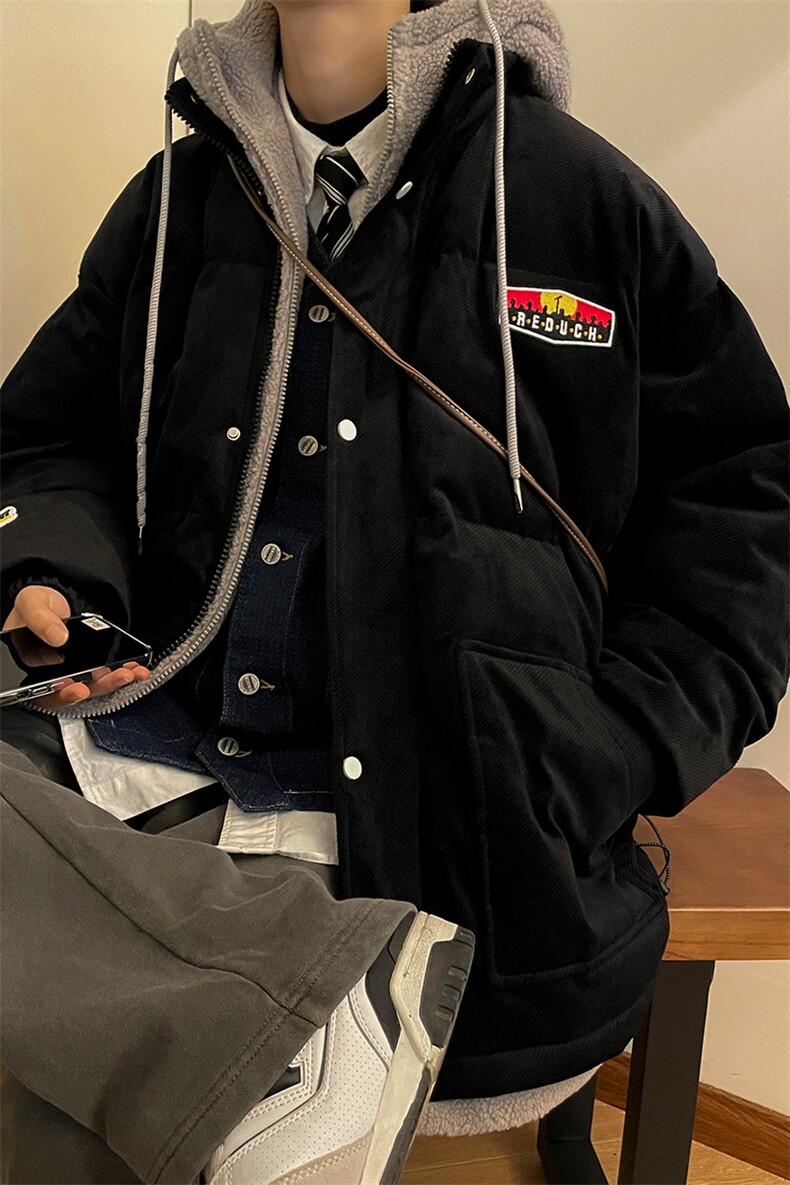 冬季男女假两件棉衣外套青少年加绒加厚保暖棉服8117-P140控价188,男装棉衣,电商A441-1