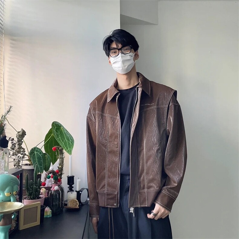 现货不缺货假两件复古扎染夹克外套1209-1-JK17-P108（网图），男装夹克，星座1209-1