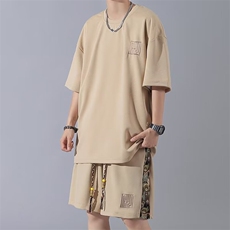 夏季时尚套装男帅气一套搭配夏装休闲运动短袖短裤两件套A3-2/P42，男装牛仔裤，星座506