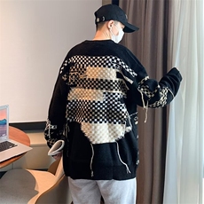 美式圆领毛衣男慵懒风休闲针织衫MY96P35，男装针织衫/毛衣，星座1116-2