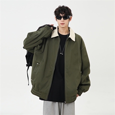 秋季休闲痞帅工装翻领夹克潮流外套得物二开XZ301b-2-JK2585P78，男装夹克，星座301B-2（原A443-1）