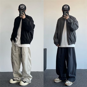 青少年春季新款立领飞行夹克外套简约宽松休闲百搭冲锋衣PY04P65图片