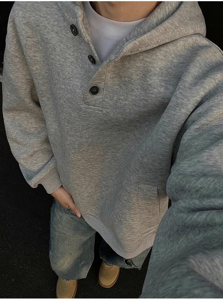 网图纽扣连帽卫衣男款加厚美式复古cleanfit高领外套WY180-特P50,女装短外套,星座1007（原301D）