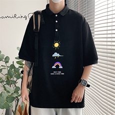 PL57141-P35翻领短袖polo衫男大码胖子半袖t恤男有领保罗衫模特，男装Polo衫，电商A040