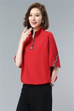 时尚宽松字母织带拼接上衣8725-1高品质舒适面料，女装T恤，依恋蒂丝