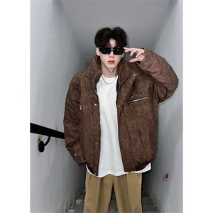 405A  美式复古个性金属设计短款皮衣棉服 MY24916-特批108控178图片