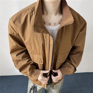JK007港风模特 大口袋工装教练飞行夹克 聚酯纤维(S-3XL)TP38图片