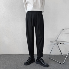 魔术贴腰休闲西裤哈伦裤马丁靴裤子男/KM98P55现货，男装西裤，电商D325