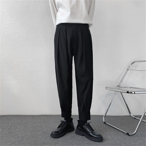 魔术贴腰休闲西裤哈伦裤马丁靴裤子男/KM98 P55 现货图片