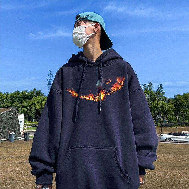 抖音得物供货可提供视频春装重磅美式宽松连帽卫衣DL2453,男装卫衣,电商A486-1