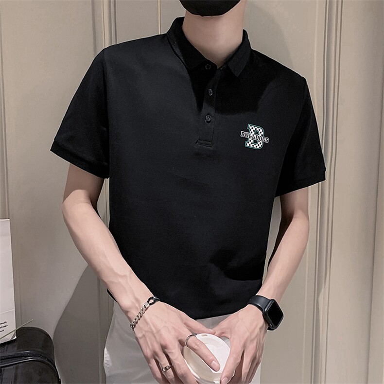 白色2022精神小伙修身polo衫男士短袖T恤PL506-P48控价68,男装Polo衫,电商A108