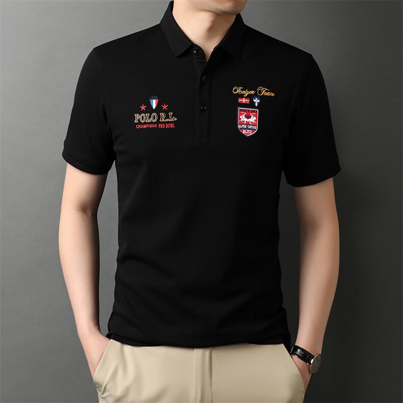polo衫短袖男夏季潮牌2023新款半袖上衣宽松翻领t恤男图片