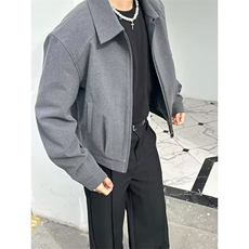 翻领飞行夹克男美式短款休闲潮牌cleanfit外套上衣高级感2025春季，男装夹克，四季星座505