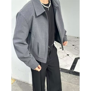 翻领飞行夹克男美式短款休闲潮牌cleanfit外套上衣高级感2025春季图片