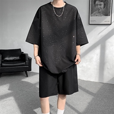 8XL-M特大码休闲运动套装男士夏季短袖短裤衣服一套男装TZ103P32，男装休闲套装，电商D206-1