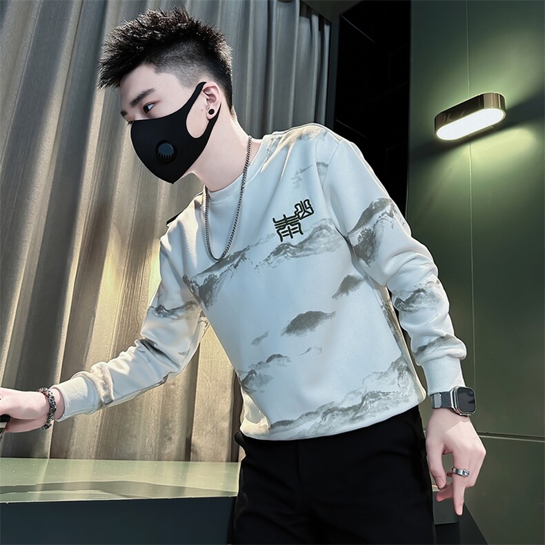 泰山印花刺绣卫衣男士高级感社会小伙外套301C-WY13C-P65控95,男装卫衣,星座301C（原B323）