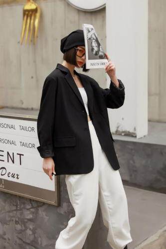 春季新款韩版宽松西装，女装西装，变色鸟(4F)