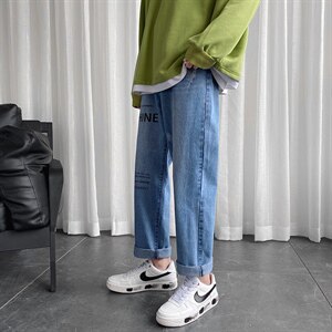 2021年春季款港风休闲牛仔裤短句牛仔裤男DS-C407-8609-P45图片