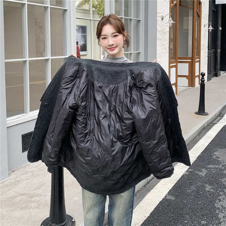 26早春职场休闲气质羽绒服羊毛90羽绒外套2C291-YRF891-P265-499,女装羽绒服,2C291