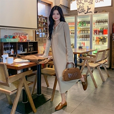 卫衣连衣裙马夹套装休闲中长款，女装套装/套裙，素月