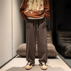 春秋垂感裤子男秋季潮牌ins高街长裤宽松休闲男SK204P35，男装休闲裤，星座1116-2