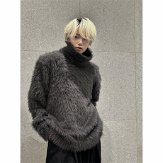 水貂毛绒高领毛衣男冬季慵懒风高级感针织衫MY0232-P60，男装针织衫/毛衣，星座308B-2