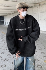 重磅450克水洗做旧满天星金属字母印花宽松圆领男女卫衣MT720-P78，男装卫衣，电商B289